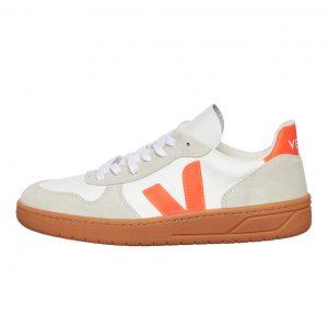 Veja V-10 White / Orange Fluo / Natural (VXM012369)