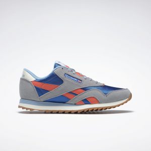 Reebok Classic Nylon Geribbelde Cool Shadow / Humble Blue / Vivid Orange (EF3281)