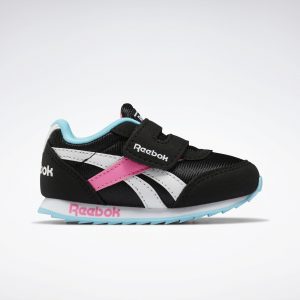 Reebok Royal Classic Jogger 2.0 Black / Neon Blue / Solar Pink (EF3754)