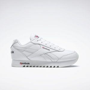 Reebok Royal Classic Jogger 2.0 Platformschoenen White / Collegiate Navy / Scarlet (FV2562)