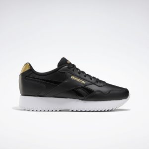 Reebok Royal Glide Ripple Double Black / Gold Metallic / Black (FW6715)