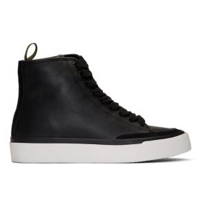rag and bone Black RB High-Top Sneakers (WFF19FF0331G33-BLK)