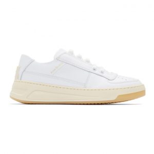 Acne Studios White Steffey Lace-Up Sneakers (AD0026)