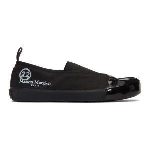 Maison Margiela Black Tabi Vandal Slip-On Sneakers (S58WS0126 P3212)