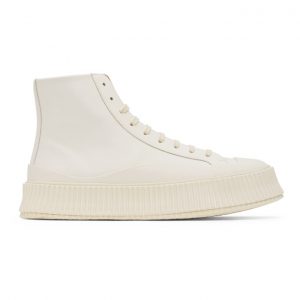 Jil Sander Off-White Vulcanized High-Top Sneakers (JI32536A-11560)