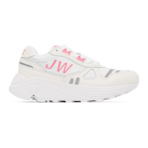 Junya Watanabe White and Pink Hi-Tec Edition Synthetic Leather Sneakers (K010005-012)