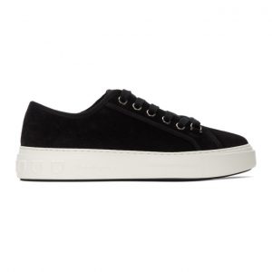 Salvatore Ferragamo Black Suede Anson Sneakers (02B342 0723297)