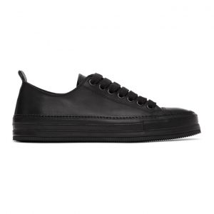 Ann Demeulemeester Black Oil Leather Sneakers (2013-4218-370-099)