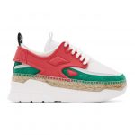 Kenzo Pink and White K-Lastic Espadrille Sneakers (F962SN257F51)