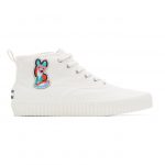 Maison Kitsune White ACIDE Fox Patch High-Top Sneakers (EU04705WW9000)