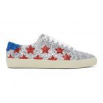 Saint Laurent Silver Glitter Court Classic Sneakers (6034111G040)