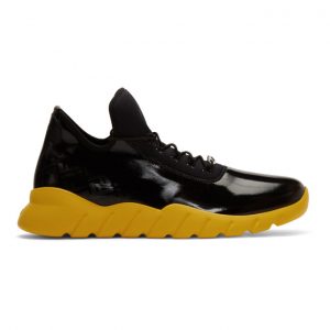 Fendi Black and Yellow Forever Fendi Runner Sneakers (7E1317 AADG)