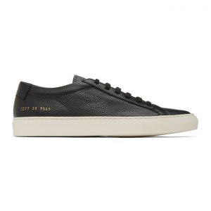 Common Projects Black Pebbled Achilles Low Sneakers (2277)