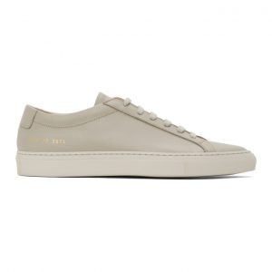 Common Projects Grey Leather Achilles Low Sneakers (2279)