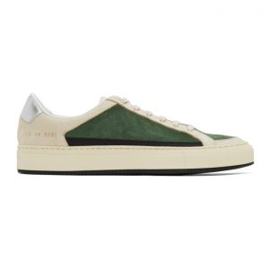 Common Projects Off-White and Green Retro G Sneakers (2269)