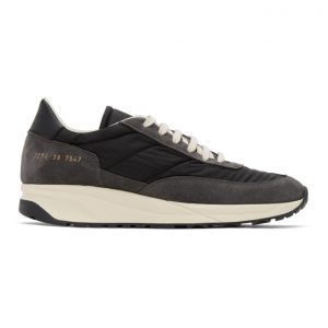 Common Projects Grey and Black Track Classic Sneakers (2274)