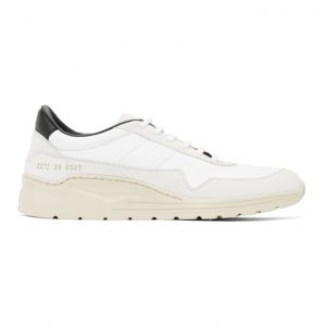 Common Projects White and Black Cross Trainer Sneakers (2272)