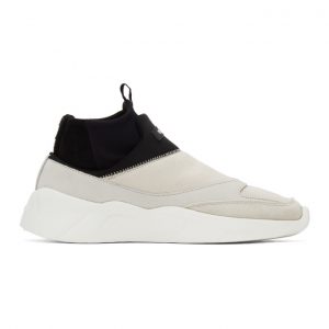 Essentials Black and Beige Laceless Sock Runner Sneakers (ES05W19U-SRLEFAGY6B)