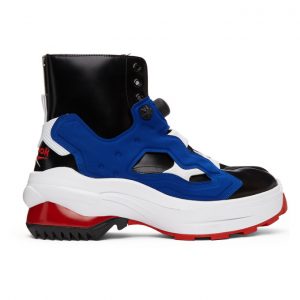 Maison Margiela Black and Blue Reebok Edition Tabi Instapump Fury Lo Sneakers (S34WU0024 P3782)