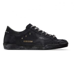 Golden Goose Black Superstar Sneakers (GMF00107.F000670.9010)