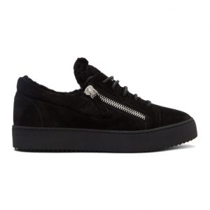 Giuseppe Zanotti Black Velour May London Sneakers (RU00018-86038)