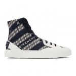 Givenchy Navy Chain Tennis Light High-Top Sneakers (BH001UH0QM)