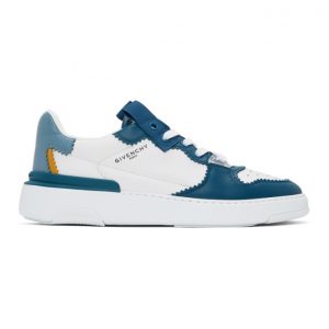 Givenchy Blue and White Three-Toned Wing Low Sneakers (BH003RH0R7)