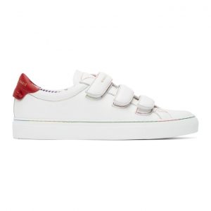 Givenchy White and Red Urban Knots Sneakers (BH002GH0QG)