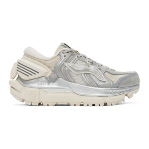 Li-Ning Off-White and Silver Sun Chaser Sneakers (ARZQ004-21)