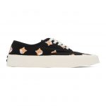 Maison Kitsune Black Allover Fox Head Sneakers (DU04705WW9001)