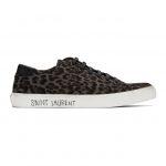 Saint Laurent Grey Leopard Malibu Sneakers (6064081ZB10)