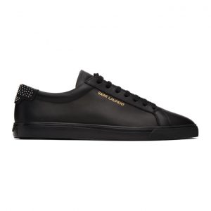 Saint Laurent Black Studded Andy Sneakers (6307190ZSNN)