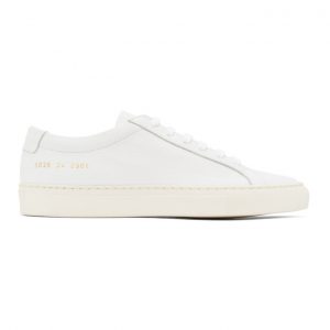 Common Projects White Pebbled Achilles Low Sneakers (6036)