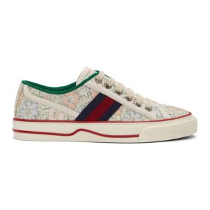 Gucci Green Liberty London Edition Gucci Tennis 1977 Sneakers (606110 2I410)