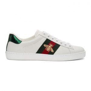 Gucci White Bee New Ace Sneakers (429446 02JP0)