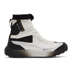 11 by Boris Bidjan Saberi Off-White and Black Salomon Edition Bamba 2 High Sneakers (67 11xS)