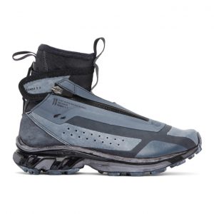 11 by Boris Bidjan Saberi Black and Blue Salomon Edition Bamba 3 High Sneakers (166 11xS)
