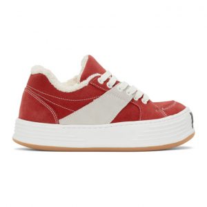Palm Angels Red Low Top Snow Sneakers (PMIA051F20LEA0012501)