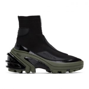 1017 ALYX 9SM Black and Khaki High Knit Sneakers (AAUBO0022YA04.F20)