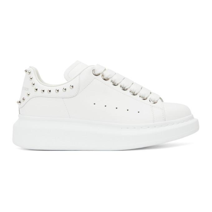 Alexander McQueen White Studded Oversized Sneakers (650794 WHQYW)