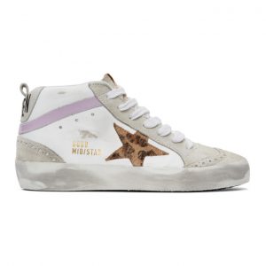 Golden Goose SSENSE Exclusive White and Grey Mid Star Sneakers (F00122.F001212.80903)