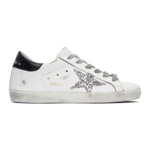 Golden Goose SSENSE Exclusive White and Black Superstar Sneakers (F00101.F000214.10250)