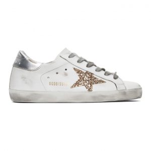 Golden Goose SSENSE Exclusive White and Silver Superstar Sneakers (F00101.F000214.10380)
