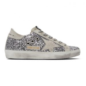 Golden Goose SSENSE Exclusive Silver Glitter Superstar Sneakers (F00101.F000416.70136)