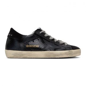 Golden Goose SSENSE Exclusive Black Python Superstar Sneakers (F00101.F001215.90100)