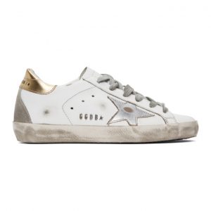 Golden Goose Silver and Gold Superstar Sneakers (F00102.F000661.10358)
