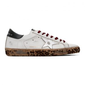 Golden Goose White Leopard Superstar Sneakers (GMF00101.F000580.804)