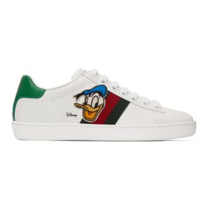 Gucci White Disney Edition Donald Duck Ace Sneakers (649399 1XG60)