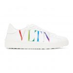 Valentino White and Multicolor Valentino Garavani VLTN Open Sneakers (VY2S0830MLV)