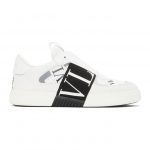 Valentino White and Black Valentino Garavani VL7N Low-Top Sneakers (VY2S0E02WRQ)